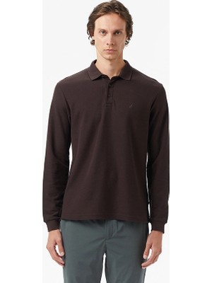 Nautica Erkek Tişört K57351T Koyu Kahverengi