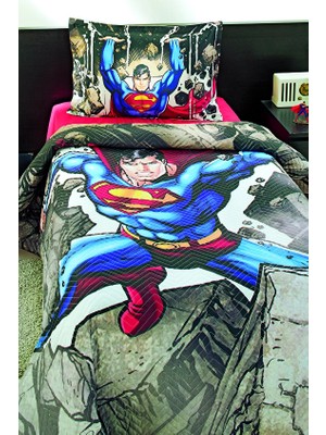 Özdilek Superman Stone Tek Kişilik Lisanslı Kapitone Çocuk Nevresim Takımı