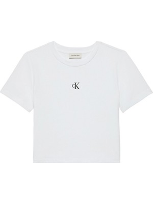 Calvin Klein Jeans Kadın Tişört LV047AB213 Beyaz