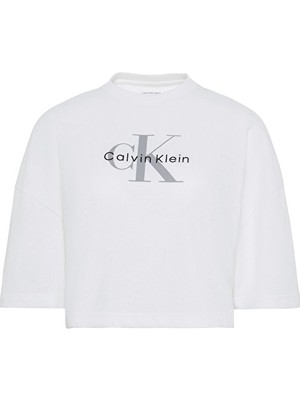 Calvin Klein Jeans Kadın Tişört LV047F828G Beyaz