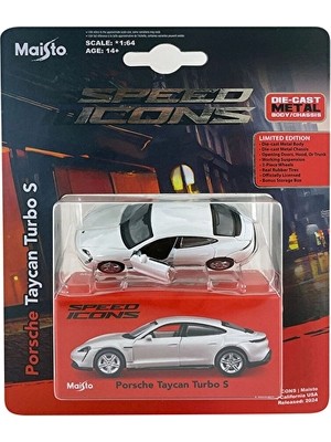 Maisto Speed Icons 1:64 Porsche Taycan Turbo S Beyaz