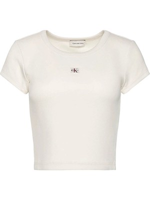 Calvin Klein Jeans Kadın Tişört LV047C200G Beyaz