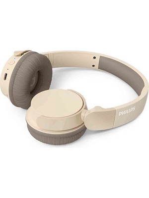 Philips TAH3209BG Kablosuz Kulak Üstü Kulaklık Dinamik Bas, Bluetooth, Çok Noktalı Bağlantı 25 Saat Bej