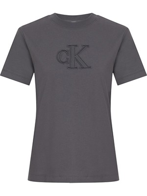Calvin Klein Jeans Kadın Tişört J20J225256 Gri