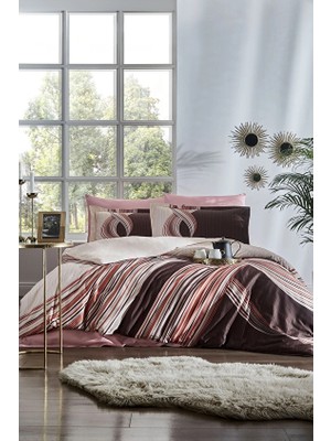 Özdilek Pink Wave Çift Kişilik Soft Life Saten Nevresim Takımı