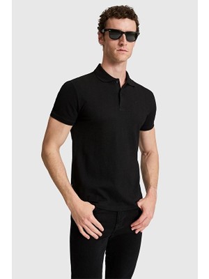 Pierre Cardin Slim Fit Erkek Tişört Pu 11050 Siyah