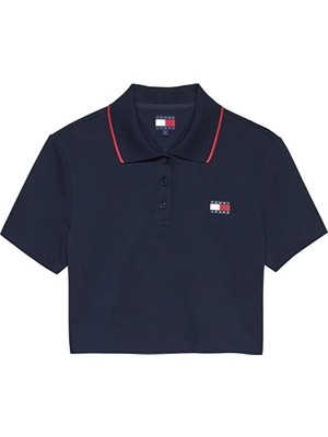 Tommy Jeans Kadın Tişört DW0DW21363 Mavi
