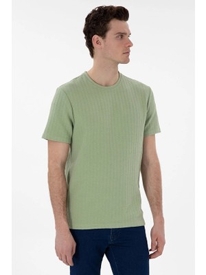 Pierre Cardin Regular Fit Kısa Kol Erkek Tişört 2131604 Açık Haki
