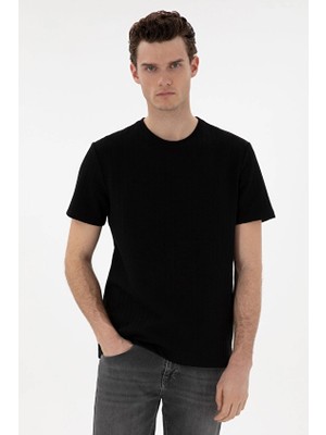 Pierre Cardin Regular Fit Kısa Kol Erkek Tişört 2131604 Siyah