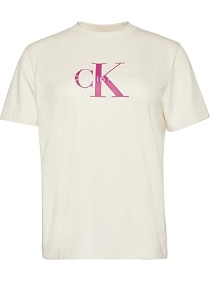 Calvin Klein Jeans Kadın Tişört LV047B865G Bej