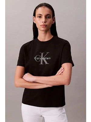 Calvin Klein Jeans Kadın Tişört LV047B865G Siyah