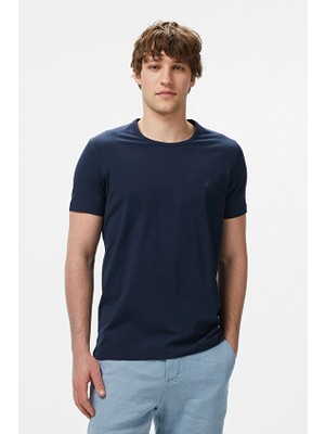 Nautica Regular Fit Bisiklet Yaka Kısa Kollu Erkek Tişört V55009T Lacivert