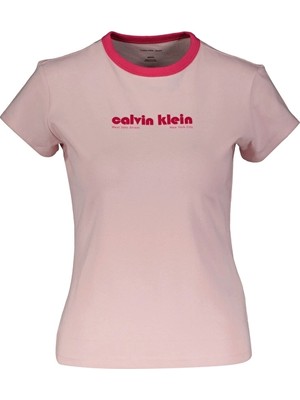 Calvin Klein Jeans Kadın Tişört LV047C821G Pembe