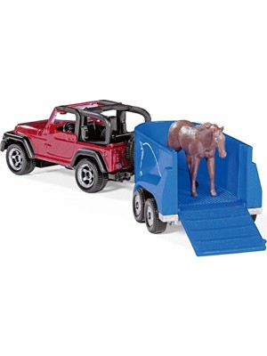 Siku Jeep With Horse Trailer 1651