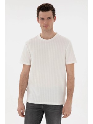 Pierre Cardin Regular Fit Kısa Kol Erkek Tişört 2131604 Ekru