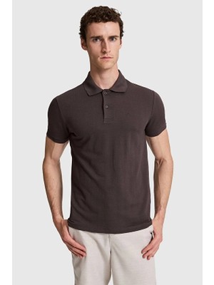 Pierre Cardin Slim Fit Erkek Tişört Pu 11050 Kahverengi