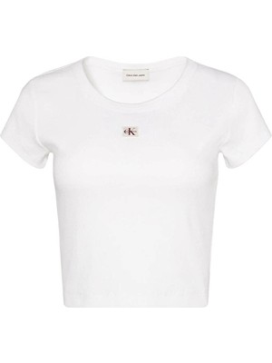 Calvin Klein Jeans Kadın Tişört LV047C200G Beyaz/beyaz