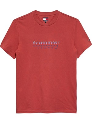 Tommy Jeans Erkek Tişört DM0DM22333 Kırmızı