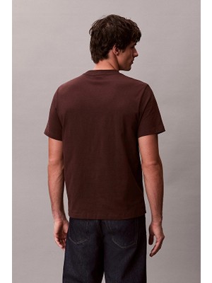 Calvin Klein Jeans Erkek Tişört LV04RB862G Kahverengi