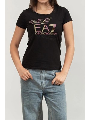 Ea7 Kadın Tişört 7W000182AF10373 Siyah