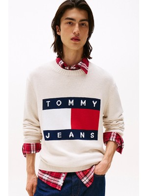 Tommy Jeans Erkek Kazak DM0DM22105 Bej