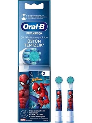Oral-B Sarjlı Diş Fırçası Yedek Başlığı Spiderman 2'li