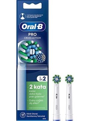 Oral-B Sarjlı Diş Fırçası Yedek Cross Action 2'li Beyaz