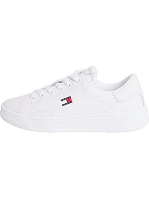 Tommy Jeans Kadın Script Cupsole Ayakkabı EN0EN02960YBL Beyaz