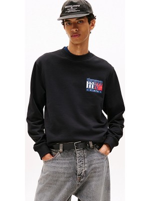 Tommy Jeans Regular Fit Erkek Sweatshirt DM0DM22093 Siyah