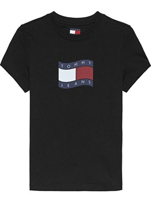 Tommy Jeans Kadın Tişört DW0DW22781 Siyah