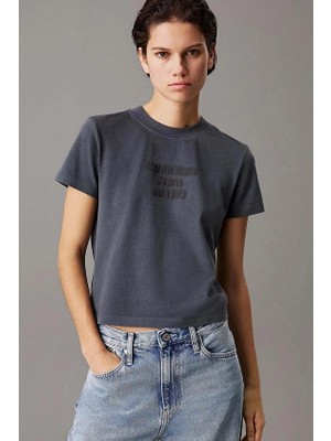 Calvin Klein Jeans Kadın Tişört J20J224988 Gri