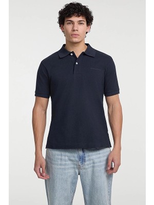 Guess Jeans Erkek Regular Fit Polo Yaka Tişört M4BP29KCJV1 Lacivert