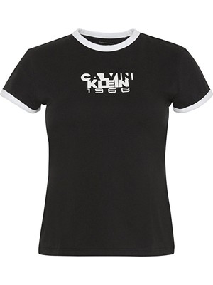 Calvin Klein Jeans Kadın Tişört LV047D208G Siyah