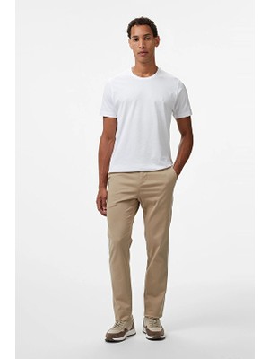 Nautica Slim Fit Düz Paça Normal Bel Erkek Pantolon P05000T Bej