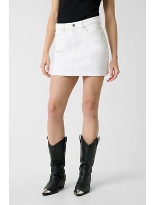 Guess Jeans Kadın Etek W6RD0QD6521 Beyaz