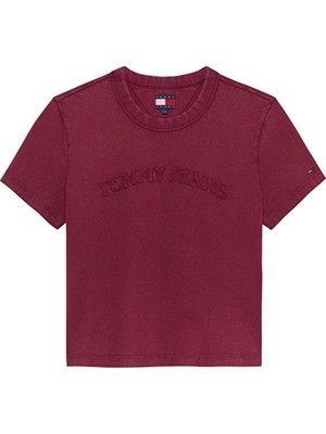Tommy Jeans Kadın Tişört DW0DW22458 Mor