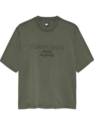 Tommy Jeans Erkek Tişört DM0DM22330 Yeşil