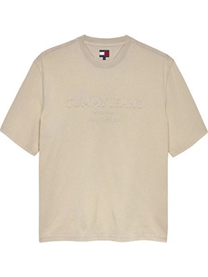 Tommy Jeans Erkek Tişört DM0DM22330 Bej