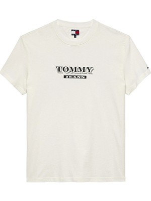 Tommy Jeans Erkek Tişört DM0DM22322 Beyaz