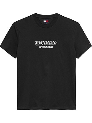 Tommy Jeans Erkek Tişört DM0DM22322 Siyah