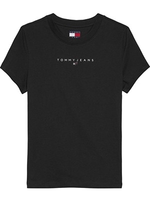 Tommy Jeans Kadın Tişört DW0DW21550 Siyah