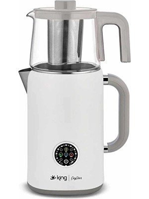 King Kıng Çaystar Dijital Çay Makinesi Beyaz Kcm 387