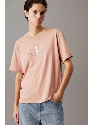 Calvin Klein Jeans Kadın Tişört J20J224798 Pembe