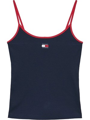Tommy Jeans Kadın Tişört DW0DW22261 Mavi