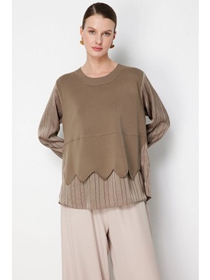 Onfashion Kadın Bluz 70480 Bej