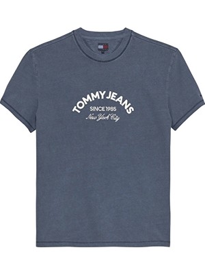 Tommy Jeans Erkek Tişört DM0DM22328 Mavi