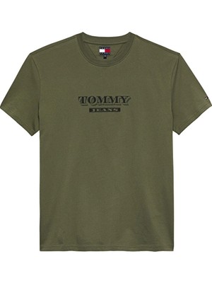 Tommy Jeans Erkek Tişört DM0DM22322 Yeşil