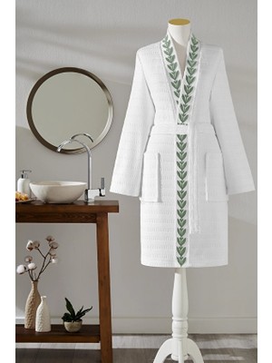 Özdilek Bergamot Nakışlı Kimono Bornoz
