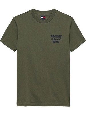 Tommy Jeans Erkek Tişört DM0DM22321 Yeşil
