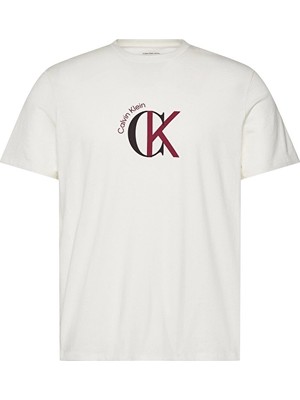 Calvin Klein Jeans Erkek Tişört LV14RE829G Beyaz